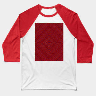 Red Diamond Pattern Baseball T-Shirt